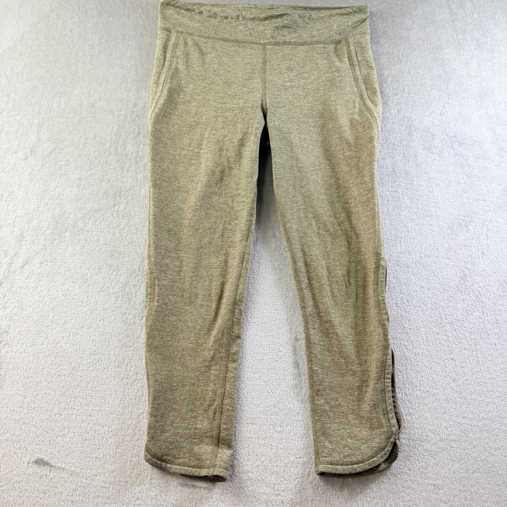FP Movement Free People Heathered Olive Green Crop Leggings Pants Women's Large